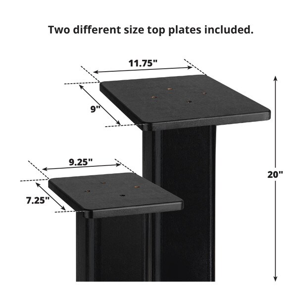 Main product image for Dayton Audio SSWB20B 20" Universal Wood Speaker Stand Pair, Black240-741